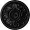 Ekena Millwork Edinburgh Ceiling Medallion (Fits Canopies up to 5 1/4"), Hand-Painted Jet Black, 18"OD x 1 3/4"P CM18EDBLF - alternate 1